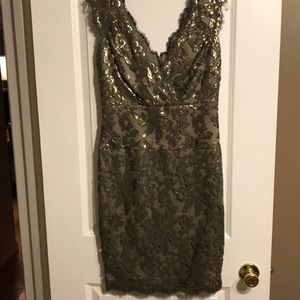 Tadashi Shoji metallic sequined dress.  Size 6